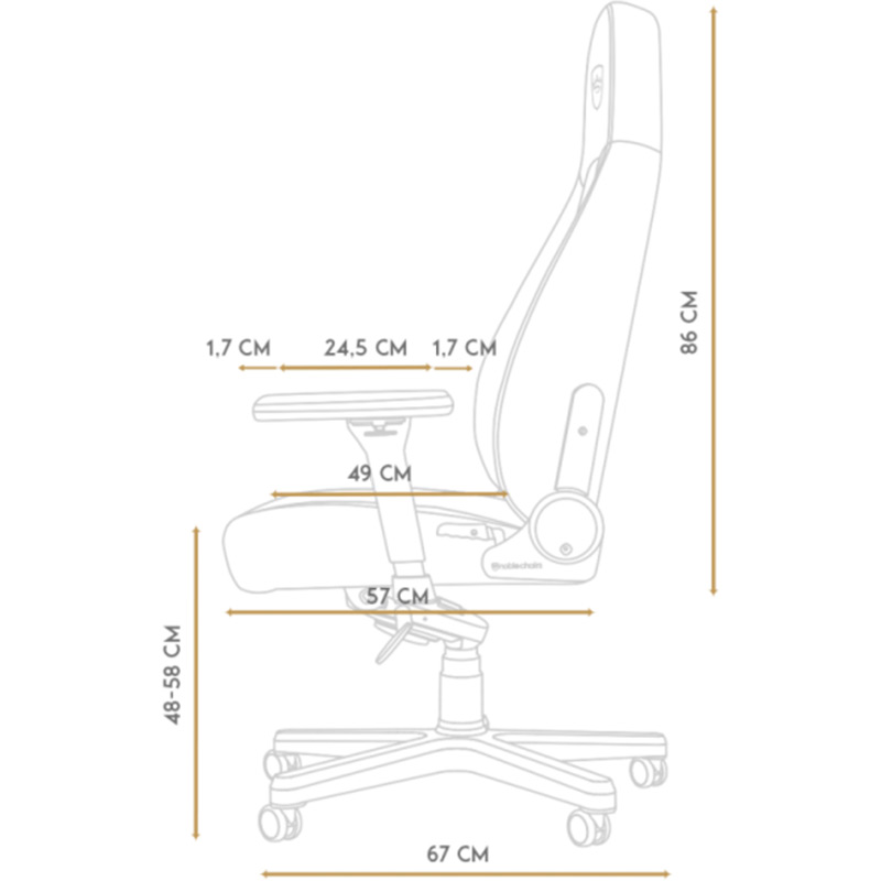 Внешний вид Кресло NOBLECHAIRS ICON Real Leather Black (NBL-ICN-RL-BLA)