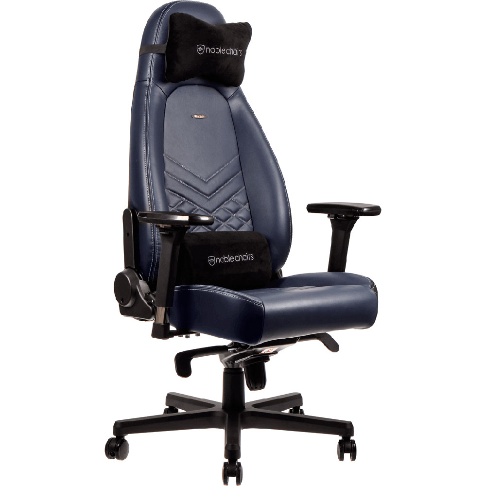 Кресло NOBLECHAIRS ICON Real Leather Midnight Blue/Graphite (NBL-ICN-RL-MBG)