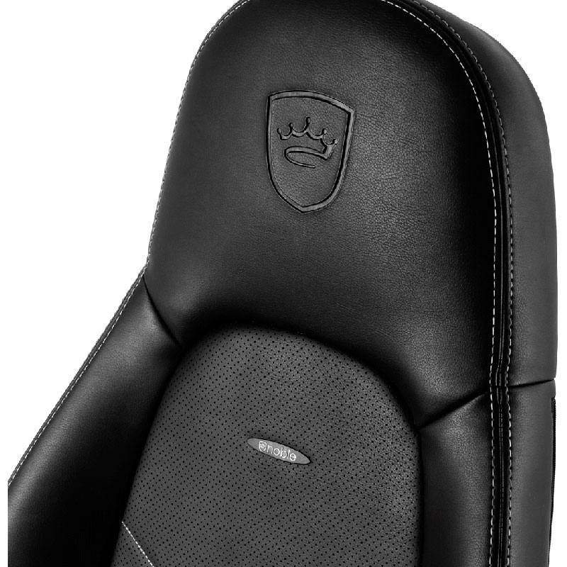 Кресло NOBLECHAIRS ICON Black/Platinum White (NBL-ICN-PU-BPW) Тип для геймера