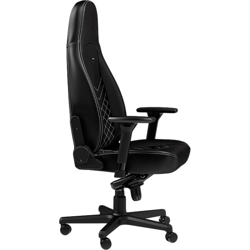 В Украине Кресло NOBLECHAIRS ICON Black/Platinum White (NBL-ICN-PU-BPW)