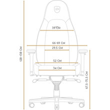 Кресло NOBLECHAIRS ICON Black/Platinum White (NBL-ICN-PU-BPW)