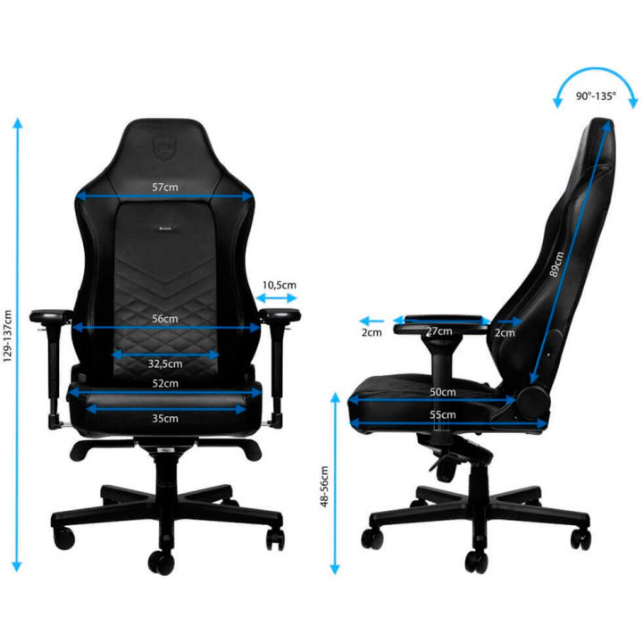 Фото Кресло NOBLECHAIRS HERO Black (NBL-HRO-PU-BLA)