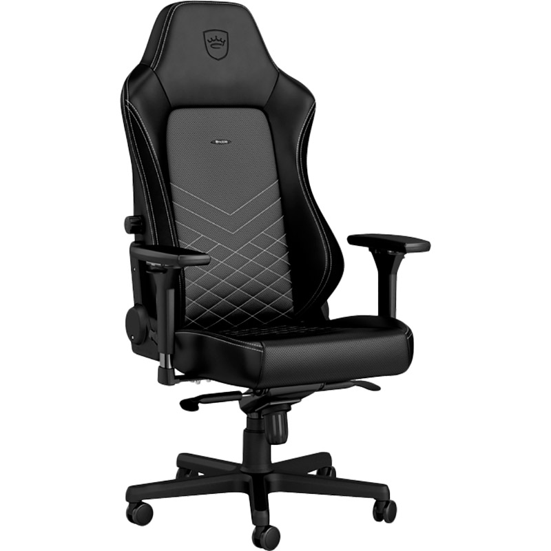 Кресло NOBLECHAIRS HERO Black/Platinum White (NBL-HRO-PU-BPW) Материал обивки кожзаменитель