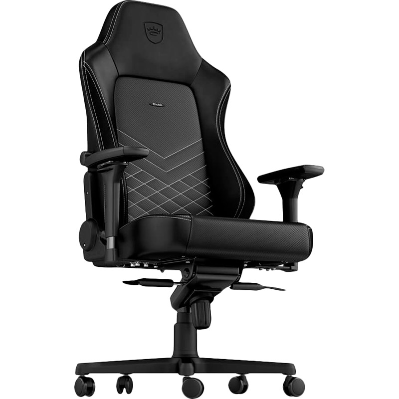 Кресло NOBLECHAIRS HERO Black/Platinum White (NBL-HRO-PU-BPW) Материал корпуса металл