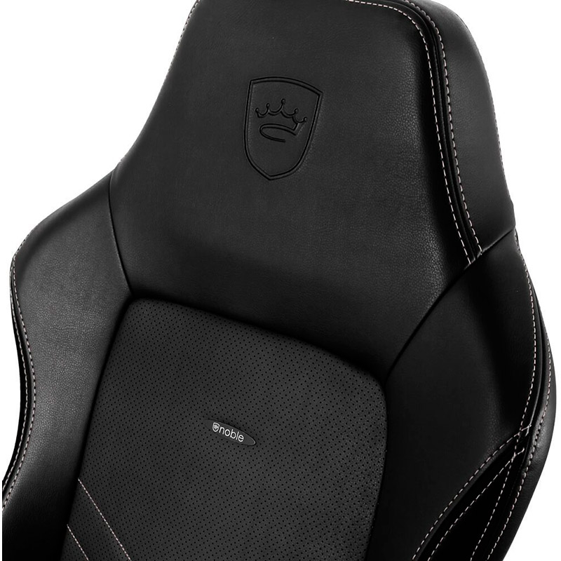 Фото Кресло NOBLECHAIRS HERO Black/Platinum White (NBL-HRO-PU-BPW)