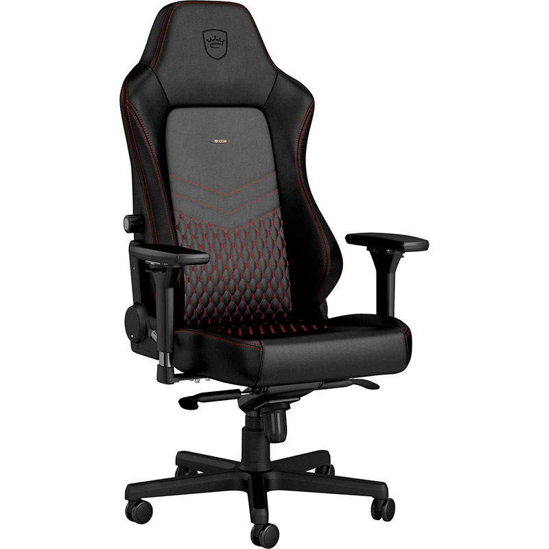 

Кресло NOBLECHAIRS HERO Real Leather Black/Red (NBL-HRO-RL-BRD), HERO Real Leather Black/Red