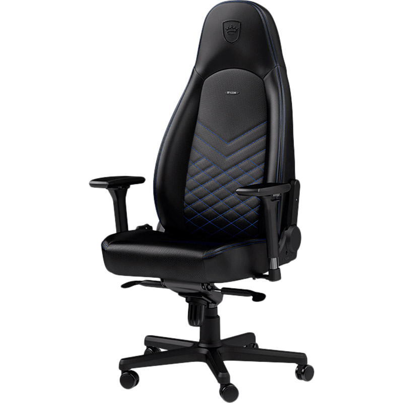 Кресло NOBLECHAIRS ICON Black/Blue (NBL-ICN-PU-BBL) Материал корпуса металл