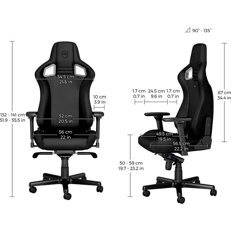 Заказать Кресло NOBLECHAIRS EPIC Gaming Black Edition (NBL-PU-BLA-004)