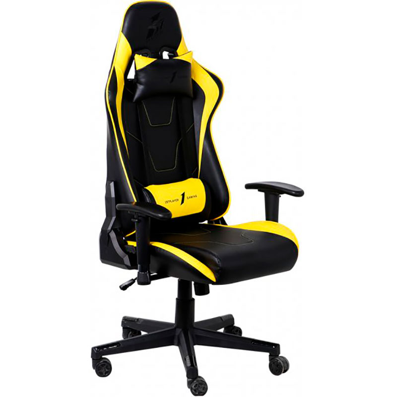 Крісло 1STPLAYER FK2 Black-Yellow Основа крісла хрестовина з роликами