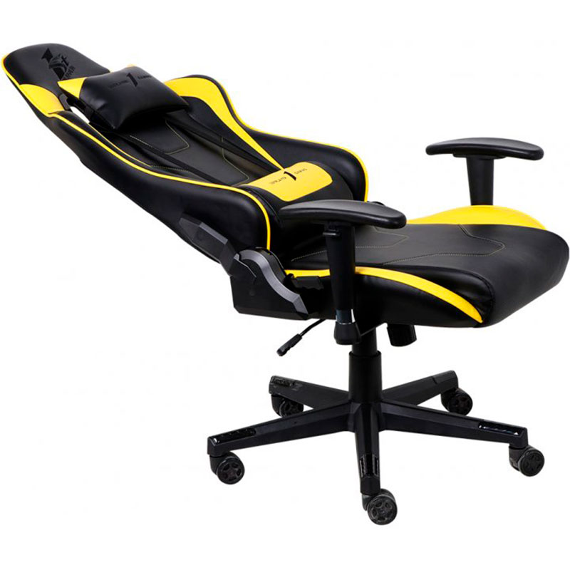 Кресло 1STPLAYER FK2 Black-Yellow Тип для геймера