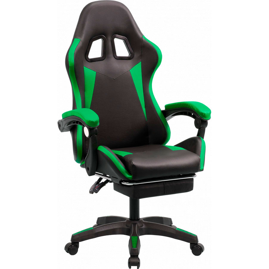 Кресло GT RACER X-2323 Black/Green Тип для геймера