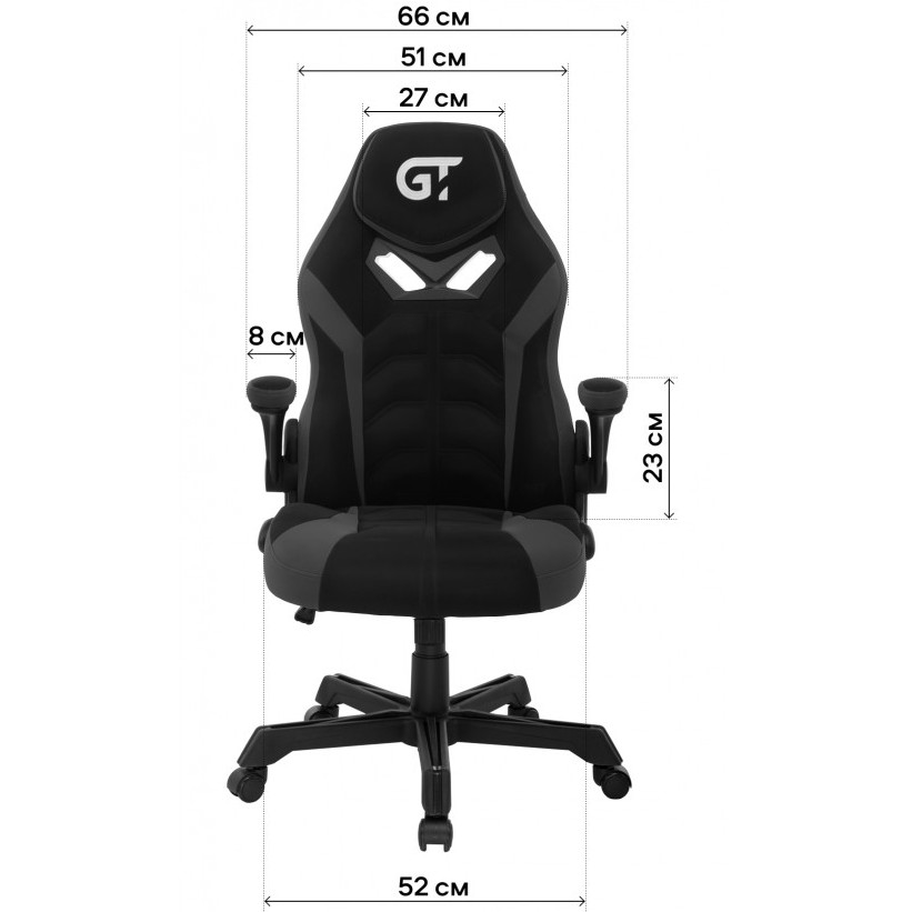 У Фокстрот Крісло GT RACER X-2656 Black / Blue