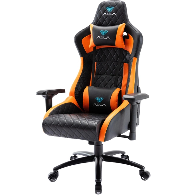 Крісло AULA F1031 Black/Orange Матеріал оббивки шкірозамінник