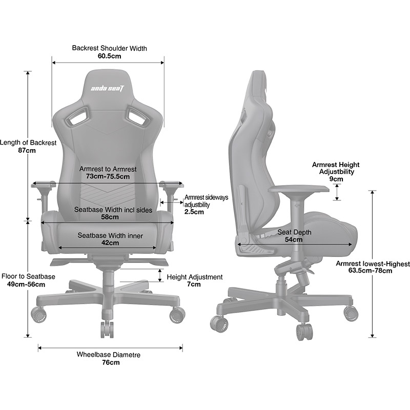 Обзор Кресло ANDA SEAT Kaiser 2 White Size XL (AD12XL-07-W-PV-W01)