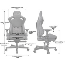 Кресло ANDA SEAT Kaiser 2 White Size XL (AD12XL-07-W-PV-W01)