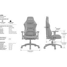 Кресло ANDA SEAT Luna Size L Black PVC (AD18-44-B-PV/C)