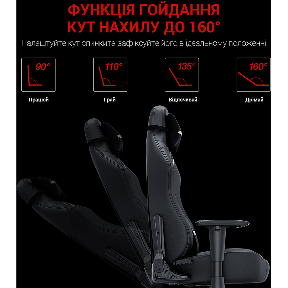 Фото 18 Кресло ANDA SEAT Luna Size L Black PVC (AD18-44-B-PV/C)
