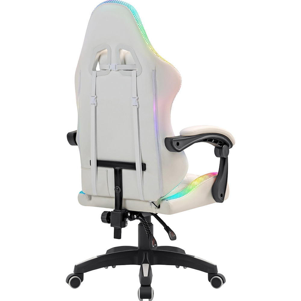 Кресло DEFENDER Energy RGB White (64557) Материал корпуса дерево