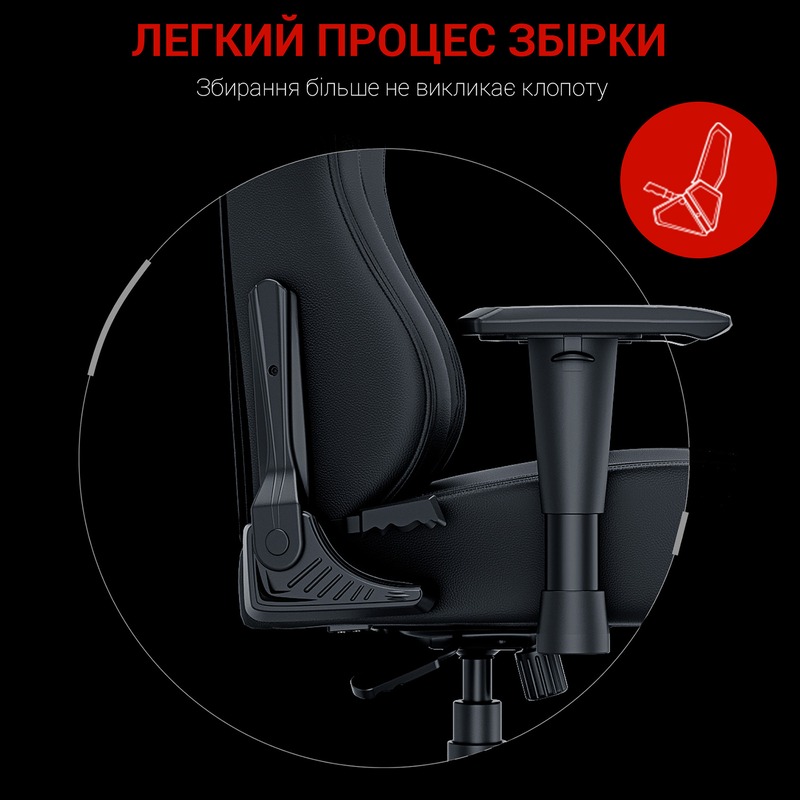 Фото 17 Крісло ANDA SEAT Luna Size L Black/Red PVC