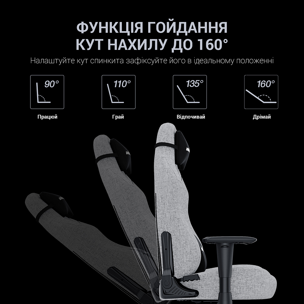 Фото 14 Кресло ANDA SEAT Luna Size L Grey Fabric(AD18-44-G-F)