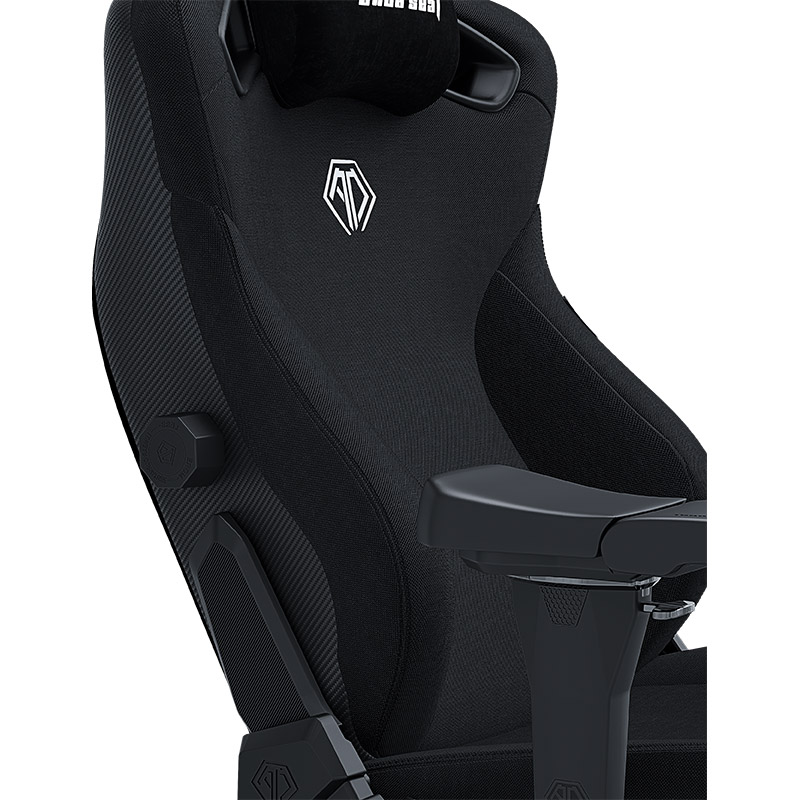 Крісло ANDA SEAT Kaiser 3 Pro Size XL Black Fabric (AD12YDC-XL-01-B-CF-B02) Основа крісла хрестовина з роликами