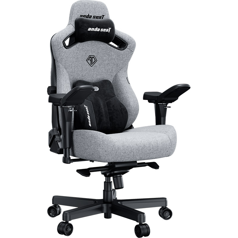 Крісло ANDA SEAT Kaiser 3 Pro Size XL Grey Fabric (AD12YDC-XL-01-G-PV/F-G02) Вторинний колір чорний