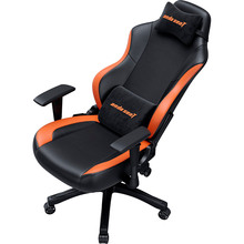 Крісло ANDA SEAT Luna Color Size L Black/Orange PVC (AD18-48-BO-PV)