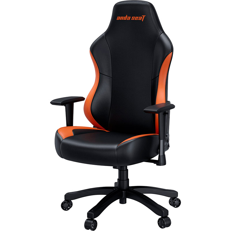 Крісло ANDA SEAT Luna Color Size L Black/Orange PVC (AD18-48-BO-PV)