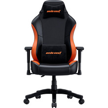 Крісло ANDA SEAT Luna Color Size L Black/Orange PVC (AD18-48-BO-PV)