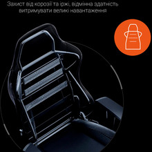 Крісло ANDA SEAT Luna Color Size L Black/Orange PVC (AD18-48-BO-PV)