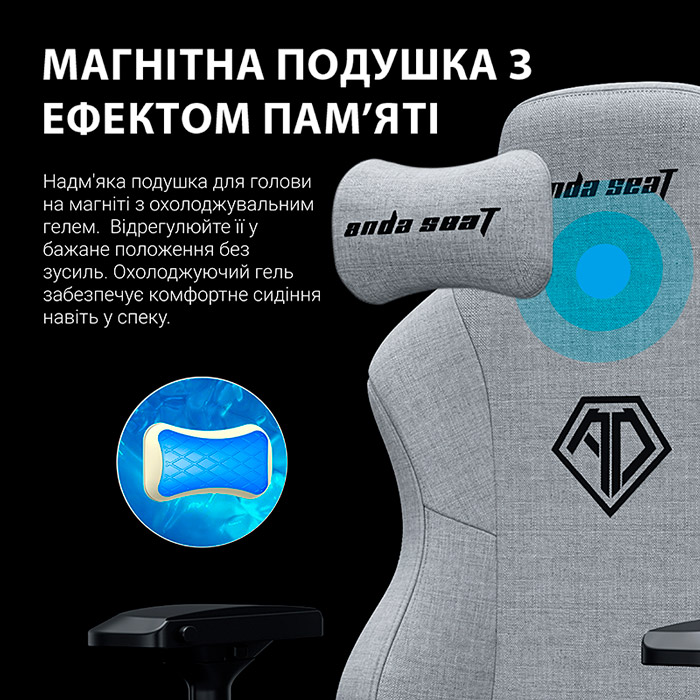 Замовити Крісло ANDA SEAT Phantom 3 Pro Size L Black Fabric (AD18YC-06-B-F)