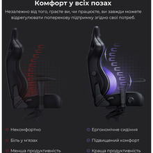 Кресло ANDA SEAT Kaiser 4 Size XL Black Premium PVC  (AD12YDDC-XLL-20-B-PV/C)