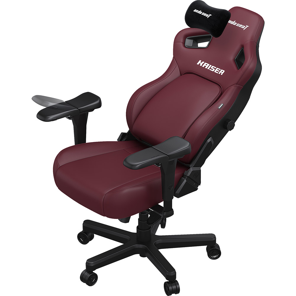 Кресло ANDA SEAT Kaiser 4 Size XL Maroon Premium PVC (AD12YDDC-XLL-20-A-PV/C) Вторичный цвет черный