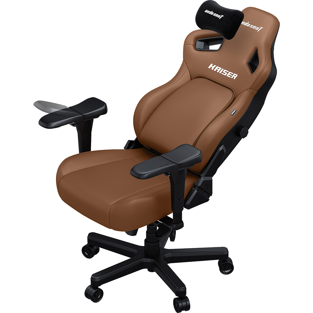 Крісло ANDA SEAT Kaiser 4 Size XL Brown Premium PVC (AD12YDDC-XLL-20-K-PV/C) Вторинний колір чорний