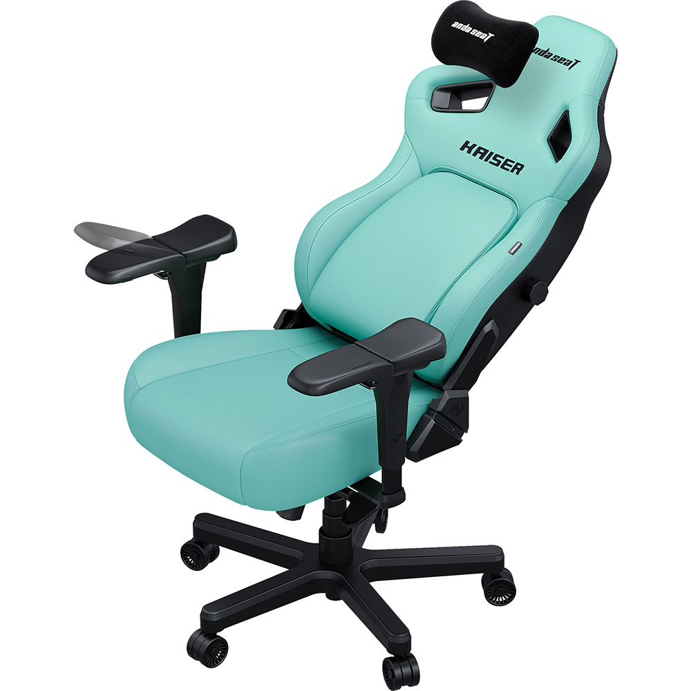 Кресло ANDA SEAT Kaiser 4 Size XL Green Premium PVC (AD12YDDC-XLL-20-E-PV/C) Вторичный цвет черный