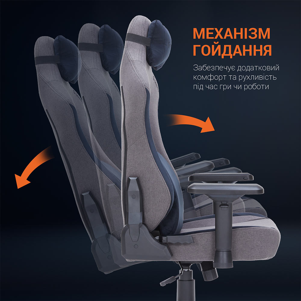 В інтернет магазині Крісло GAMEPRO GC715SG Fabric Grey