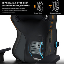 Кресло ANDA SEAT Kaiser 3 Black Fabric Size L (AD12YDC-L-01-B-CF)