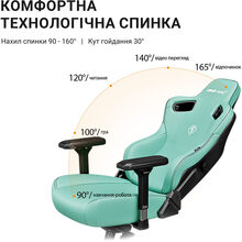 Кресло ANDA SEAT Kaiser 3 Grey Fabric Size L (AD12YDC-L-01-G-PV/F)
