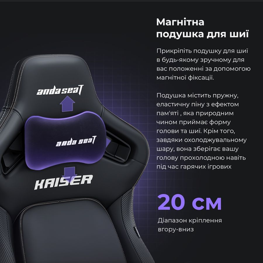 Фото 15 Кресло ANDA SEAT Kaiser 4 Size Premium PVC L Black (AD12YDDC-L-20-B-PV/C)