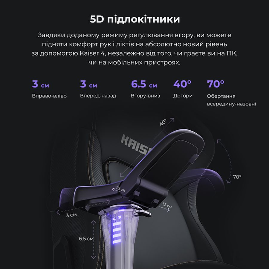 У Фокстрот Крісло ANDA SEAT Kaiser 4 Size Premium PVC L Purple (AD12YDDC-L-20-V-PV/C)