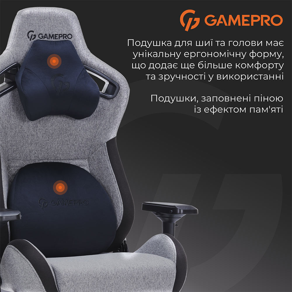 Фото 15 Крісло GAMEPRO GC900DB Size XL Fabric Dark Grey