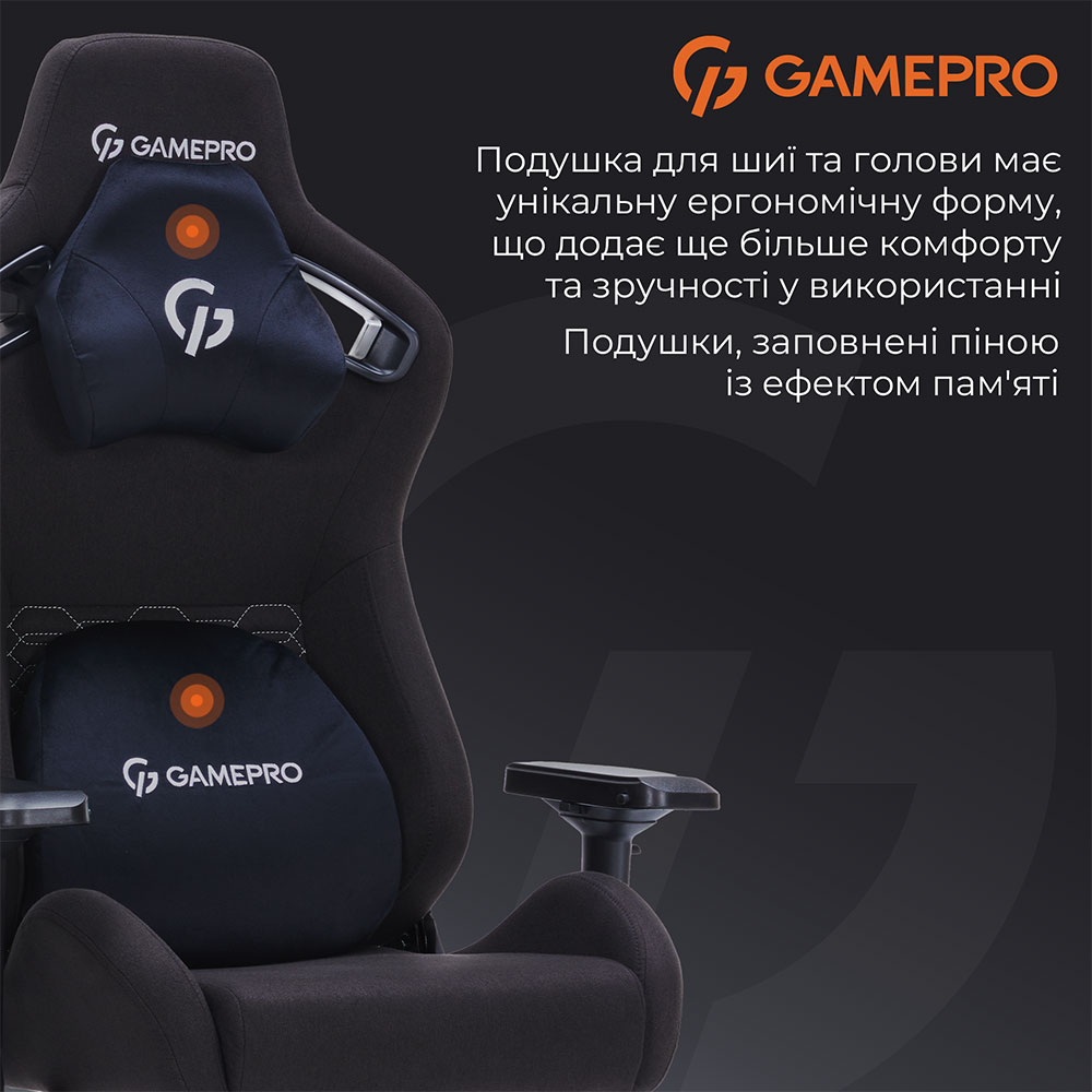 Фото 15 Крісло GAMEPRO GC900DB Size XL Fabric Black