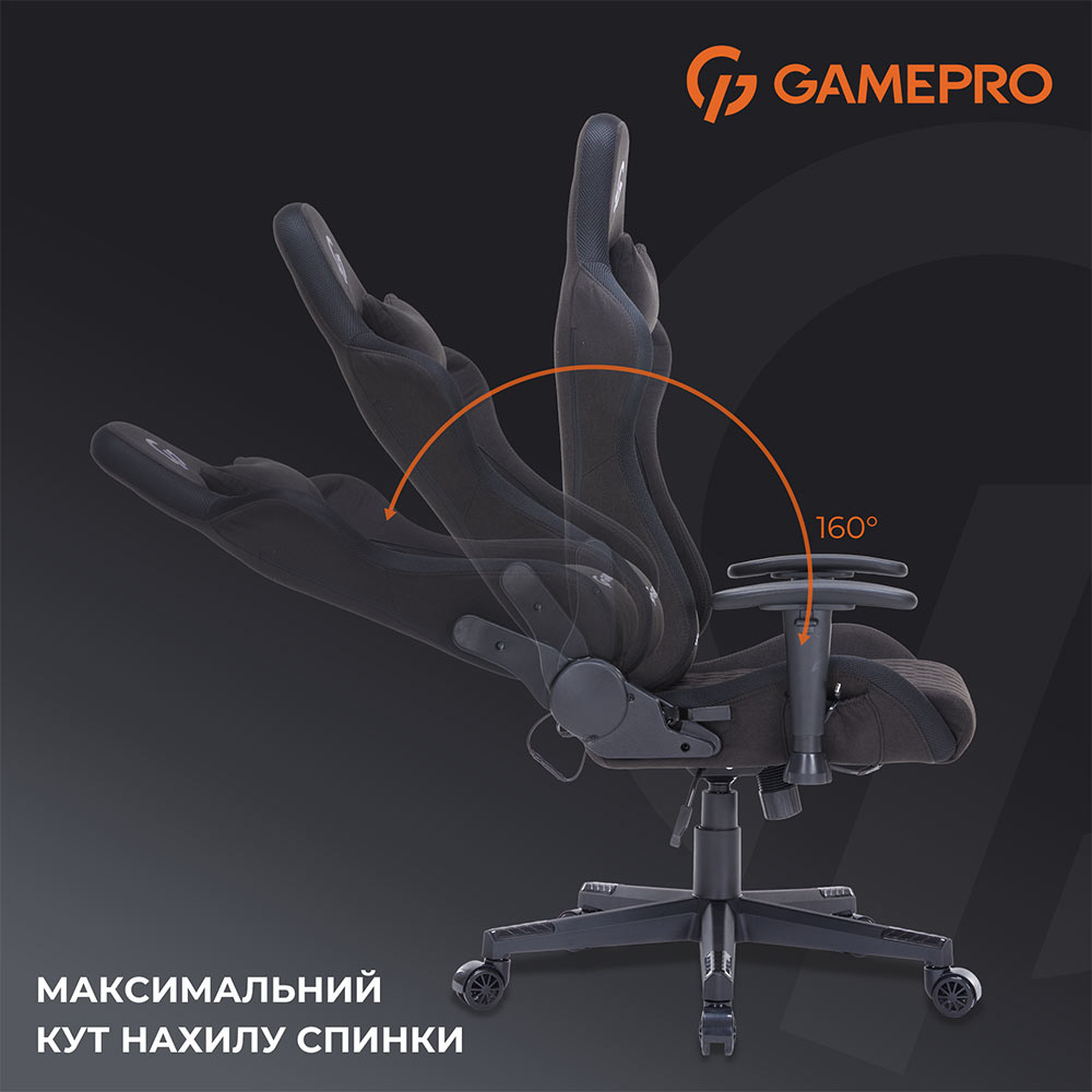 Фото 15 Крісло GAMEPRO GC700FB RGB Size L Fabric Black