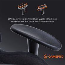 Крісло GAMEPRO GC700FB RGB Size L Fabric Black