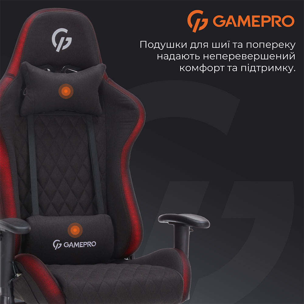 Огляд Крісло GAMEPRO GC700FB RGB Size L Fabric Black