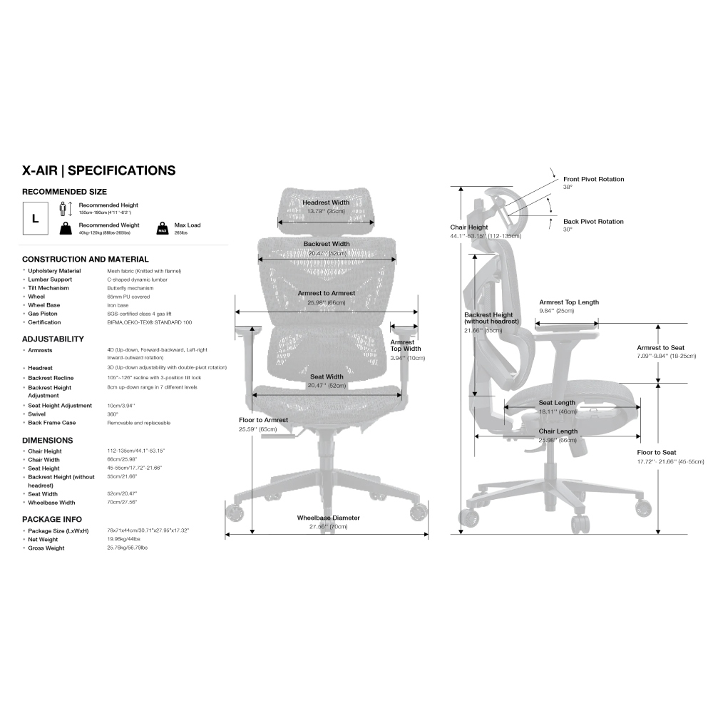 Фото 18 Крісло ANDA SEAT X-Air Mega Size XL Mesh Space Black (AD-WY-01-BBB)