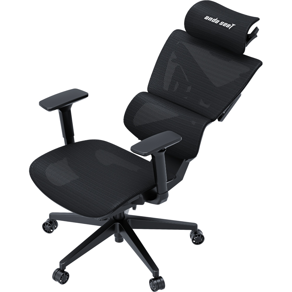 Крісло ANDA SEAT X-Air Mega Size XL Mesh Space Black (AD-WY-01-BBB) Основа крісла хрестовина з роликами