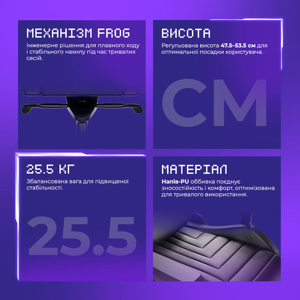 В Україні Крісло для геймерів PROOVE Gaming Arena Black (GCRN0001001)