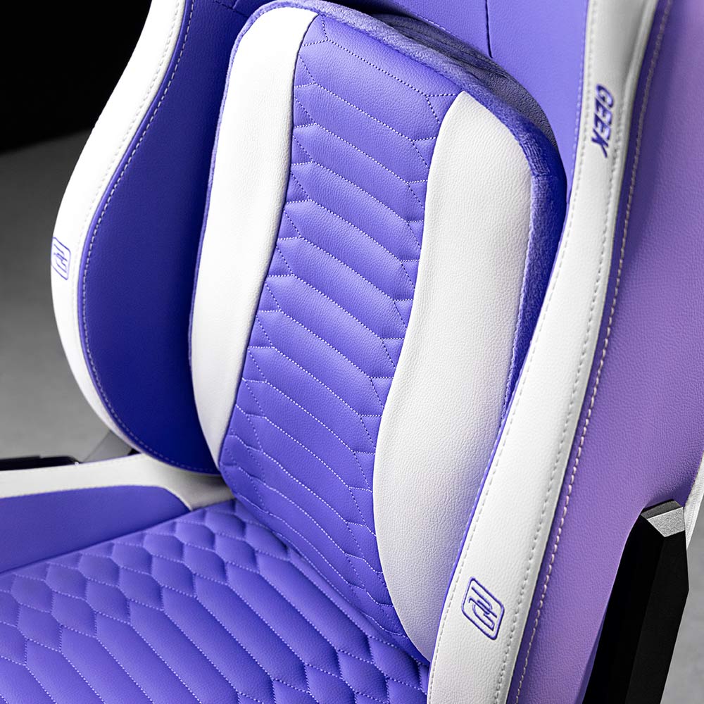 Зовнішній вигляд Крісло для геймерів PROOVE Gaming Geek White/Purple (GCGK00001016)