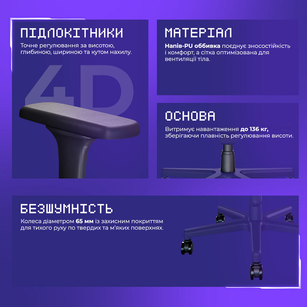 В Україні Крісло для геймерів PROOVE Gaming Warrior Black (GCWR0001001)